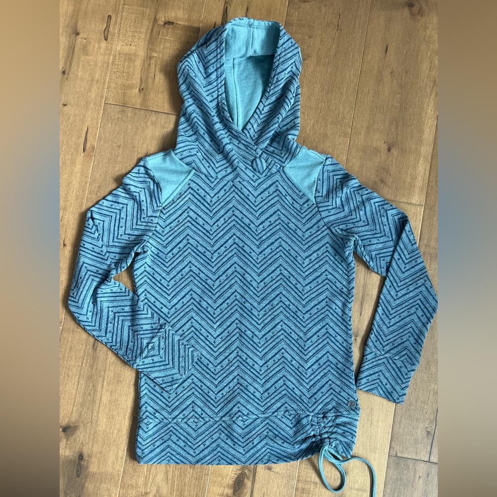Prana Leland Hoodie Womens M - Bayou Blue